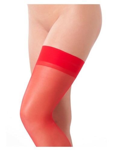 Amorable by Rimba Erotic RED Sheer Thigh High Stockings for Garter Belt One Size - Picture 3 of 3