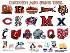 Cincinnati-OHIO,Bearcats,Bengals,REDS,Miami,Xavier Patches Logo iron on&sew on