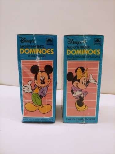 2x Juegos de dominó Mickey & Friends de Disney (SELLADOS) edición dorada/occidental - Imagen 1 de 8