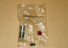 6 NOS DIALCO RED PANEL LAMPS for BAYONET BULB-11/16" HOLE-HOT RAT ROD-MILITARY