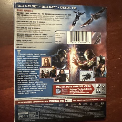 Captain America : Civil War 3D blu ray  - No Digital - Imagen 2 de 3
