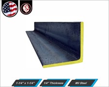 1-1/4" x 1-1/4" Metal Angle Bar - 1/4" gauge - Mild Steel - 96" Inch Long (8-ft)