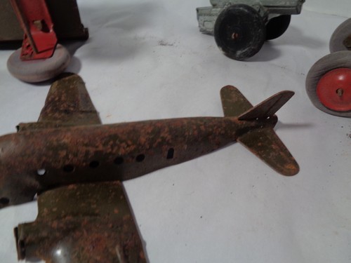 ANTIGUO CAÑÓN DE JUGUETE DEL EJÉRCITO VINTAGE, REMOLQUE, AVIÓN, PIEZAS, PIEZAS PARA RESTAURACIÓN. - Imagen 6 de 15