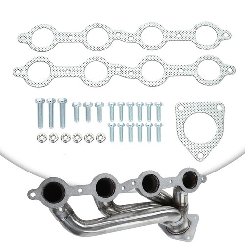 Cabezales de escape Shorty para 02~16 Chevy Silverado 1500 2500HD 3500HD 4.8 5.3 6.0 - Imagen 7 de 10