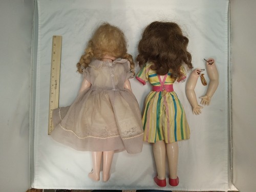 LOT of 2 1950s 18" Walker Doll (Saucy Walker Type) by Doll Bodies & 180 Marking - Picture 2 of 8