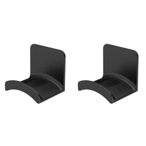 2PCS Universal Headphone Stand Adhesive Headphone Wall Mount Hanger Hook Black