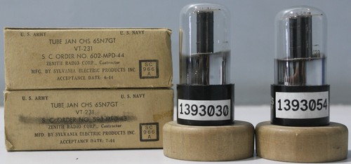 JAN-6SN7GT Sylvania Clear Glass Amplitex Tested Qty 1 MP #1393054 1393030 - Picture 2 of 9