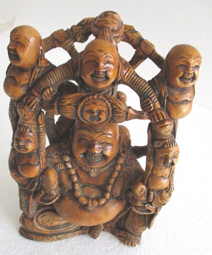 ANTIQUE OLD WOODEN CHINESE STATUE DETAILED HAND CARVED 1900'S - Picture 2 of 11