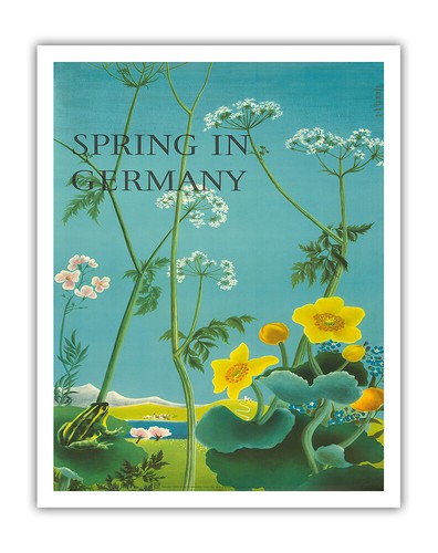 Spring in Germany - Vintage Travel Poster by Sigrid and Hans L�mmle 1950s