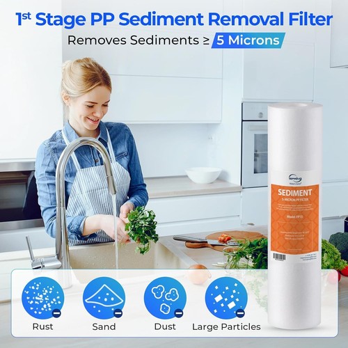 Efficient 1-Year Replacement Water Filter Set - Fits Standard 10" x 2.5" Systems - Picture 5 of 12
