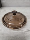 PYREX Corning P-81-C Amber Brown Glass Round LID 6" Replacement P81C