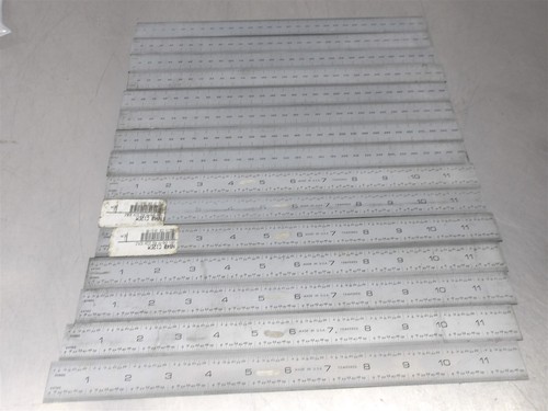 15 NEW! 12x1" ENG/MM Metal Ruler NB40 C12EM