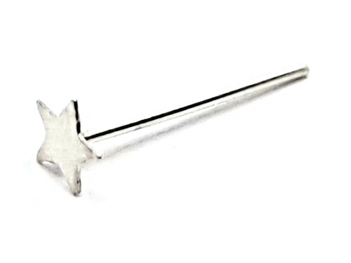 Borchia naso stella piccolo 2,5 mm 22 g (0,6 mm) argento sterling 925 10 mm L... - Foto 8 di 11