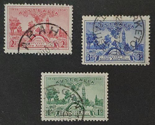 AUSTRALIEN. GV. Satz "Centenary of South Australia" von 1936. Super CDS gebrauchte Briefmarken.