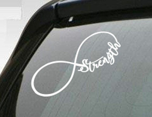 Infinity Strength Sticker Decal Car Window Bike Boat Laptop Wall Door - Picture 2 of 5