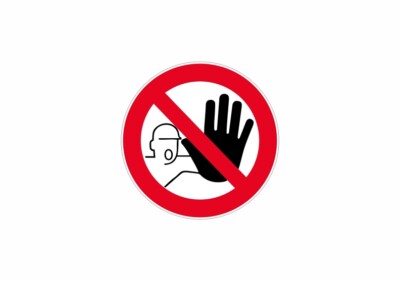 Adhesive Sticker Signage Door Plate No Entry