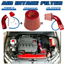 Cold Air Intake Filter Induction Kits Pipe Power Flow Hose System Car Auto Clamp