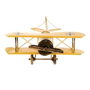Vintage Metal Airplane Model Biplane Military Aircraft Home Decor Image Is Loading Vintage Metal Airplane Model Biplane Military Aircraft Home