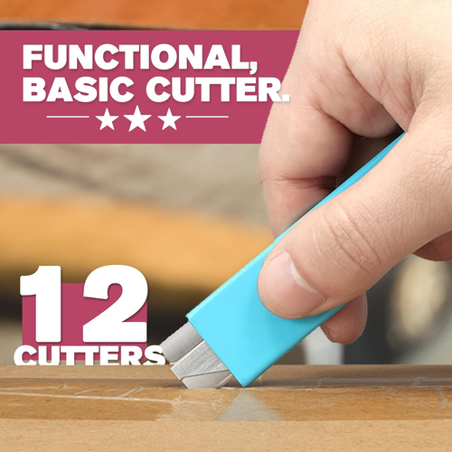 Box Cutter, 12-Pack Retractable Cardboard Mini Box Cutter for Packages, Boxes...