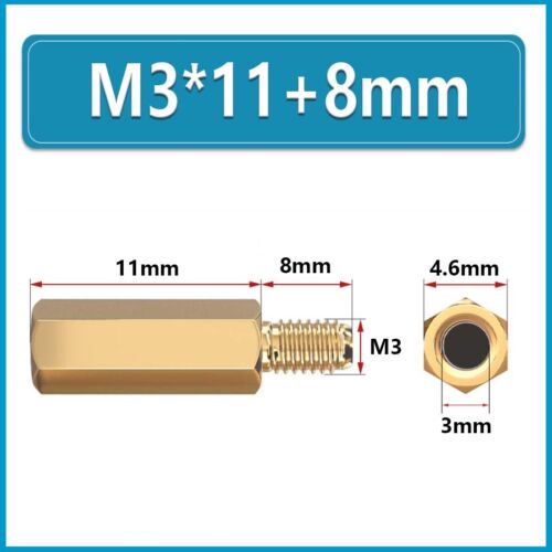 Hex Brass Standoff Spacer Male to Female M2 M3 M4 M5 M6 Pillar PCB Motherboard - Picture 178 of 262
