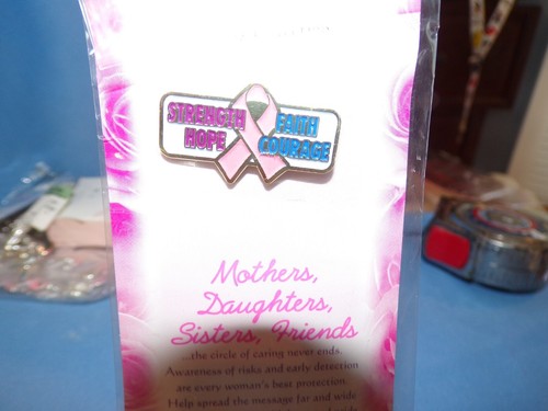 NUEVO Pin Cáncer de Mama Madres Hijas Hermanas Amigos Coraje Fuerza Esperanza SB1 - Imagen 3 de 5