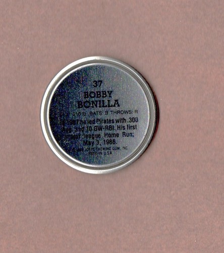 1988 Topps  Coins #37 Bobby Bonilla  Pirates  EX or Nicer     (20% *Rebates!!) - Picture 2 of 2