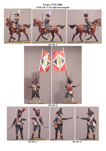 Soldados VID RF-24I - Semibrigada Ligera 17 francesa en batalla, 1793-1800, 60 mm - Imagen 5 de 23