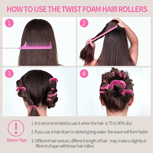 30PCS 9.45" Flexi Rods Curlers Set for Short and Long Hair, No Heat Foam Rollers - Picture 5 of 12