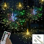 8 Mode Firework 120 LED Copper Wire String Fairy Light Wedding Decor Hange Lamp