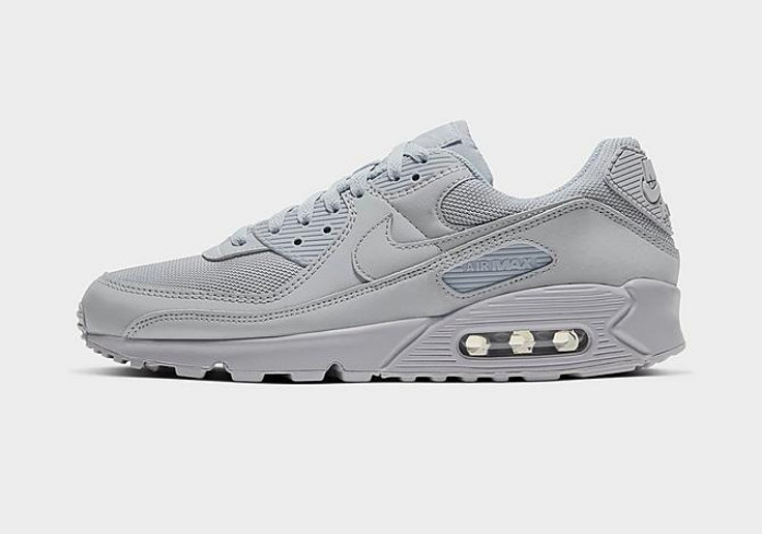 Nike Air Max 90 Wolf Grey Triple Grey Men s Sneakers eBay