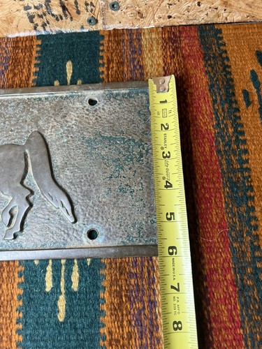 Targa vintage Tennessee cavallo da passeggio ottone molto pesante 3,5 libbre - Foto 9 di 10