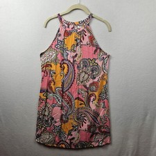 Old Navy Dress Woman’s Size Medium Pink Multicolored Paisley Sleeveless Dress