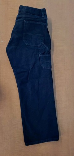 VTG WRG Authentic Issue Jeans Co Real Comfort Carpenter Baggy Teens Sz 16 32x28 - Picture 5 of 24