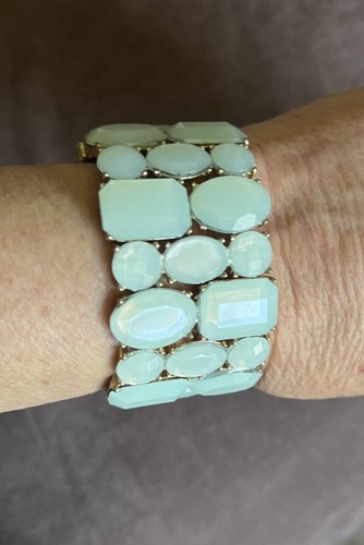 House Of Harlow Mint Green Stretch Bracelet - Picture 1 of 6