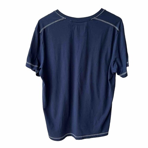 Guess - Camiseta para hombre acero azul cuello muesca XL - Imagen 2 de 11