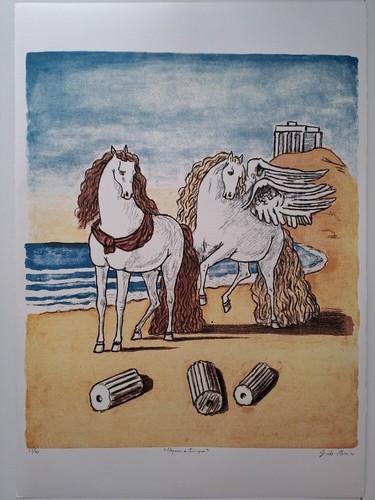 Giorgio De Chirico Signed - Pegasus - Certificate - Picture 2 of 9