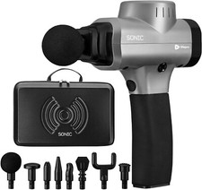 Life Pro Sonic Handheld Percussion 5-Speed Massage Gun - Gray