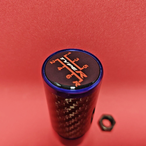 BLUE CARBON TYPE R 6S JDM STICK SHIFT GEAR KNOB for CIVIC ACCORD RSX FIT SI MK X - Picture 4 of 6