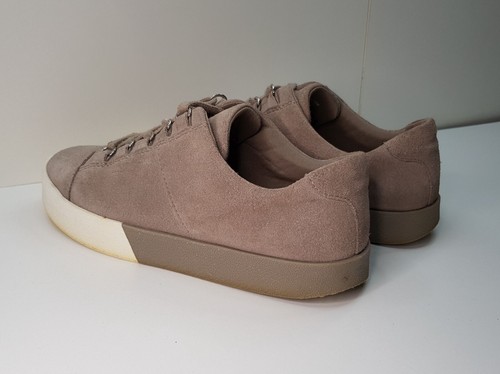 M&S SIZE 6UK EUR39 WOMENS BEIGE SUEDE LEATHER LOW TOP LACE UP TRAINERS SHOES - Picture 10 of 24