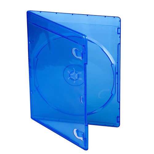 5 x Single DVD CD Disc Case 7mm Slim Plastic Storage Bluray Clear Cover Blue Box - 第 2/9 張圖片