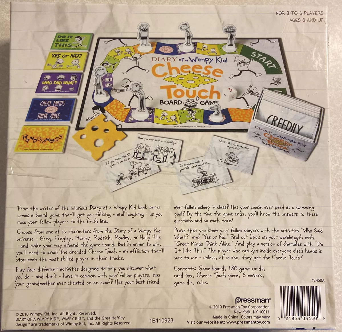 Diary of a Wimpy Kid Cheese Touch Board Game