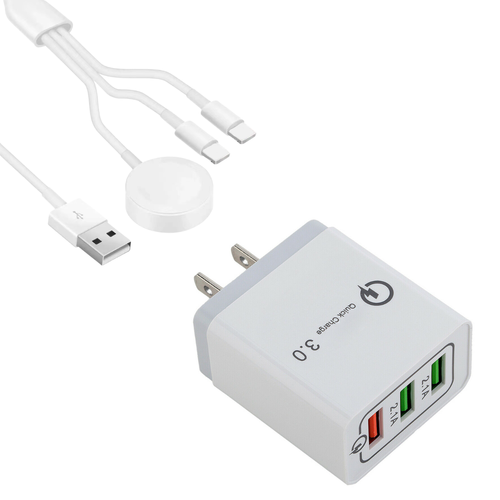 3 in 1 USB Magnetic Charger Cable For iPhone Apple Watch 7/6/5/4/3/2/1/SE Cord - Picture 16 of 16