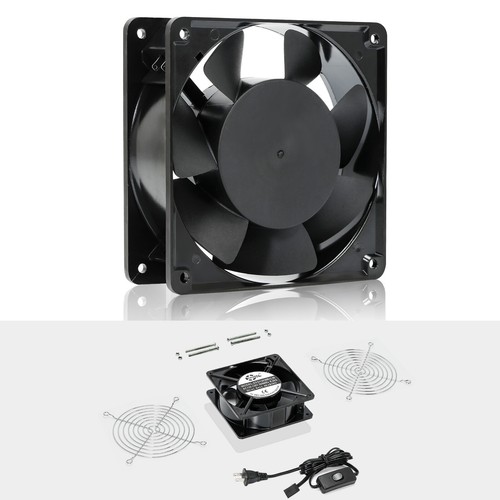 120mm AXIAL AC Cooling Fan 12cm, 115V 120V 120mm x 38mm with Switch Power Cord - Picture 4 of 7