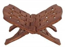 TreegoArt Wooden Religious Item Hand Carved Holy Book Stand - Pack Of 1