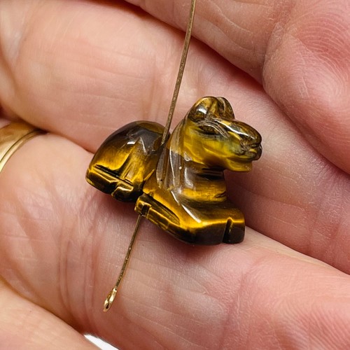 Trusty Steed Tiger's Eye Horse Pony Animal Beads | 20x15x9mm | Golden Brown - 第 11/12 張圖片