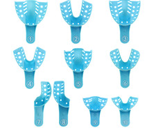 Dental Impression Trays Perforated Plastic Multiple Sizes Available 12/Bag