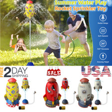 Outdoor Yard Rocket Sprinkler Launcher Splash Water Play Toys for Kids