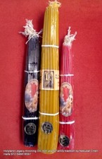 XL Honey Beeswax Candles Blessed Holy Sepulchre Jerusalem 1 440 gram+2 220 gram