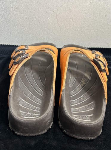 Birkenstock Birkis Orange Slides Shoes Sz 36 - Picture 5 of 8