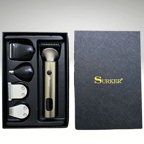 Surker All in 1 Tagliacapelli Barba Kit Toelettatura Ricaricabile USB Lama di Precisione - Foto 8 di 11